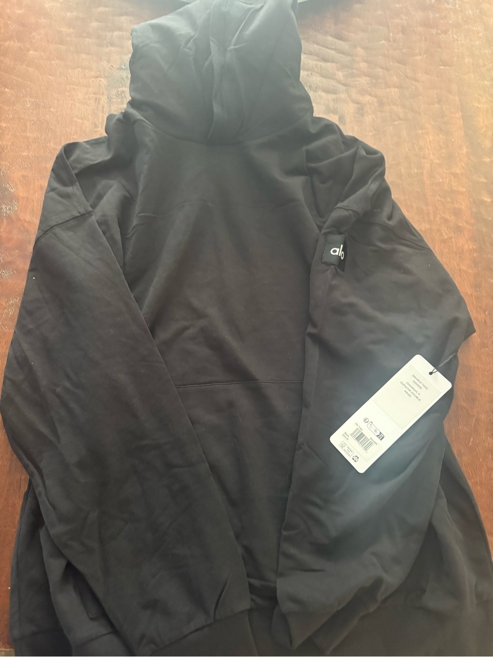 ALO Yoga Black Men's Lightweight Hooded Sweatshirt